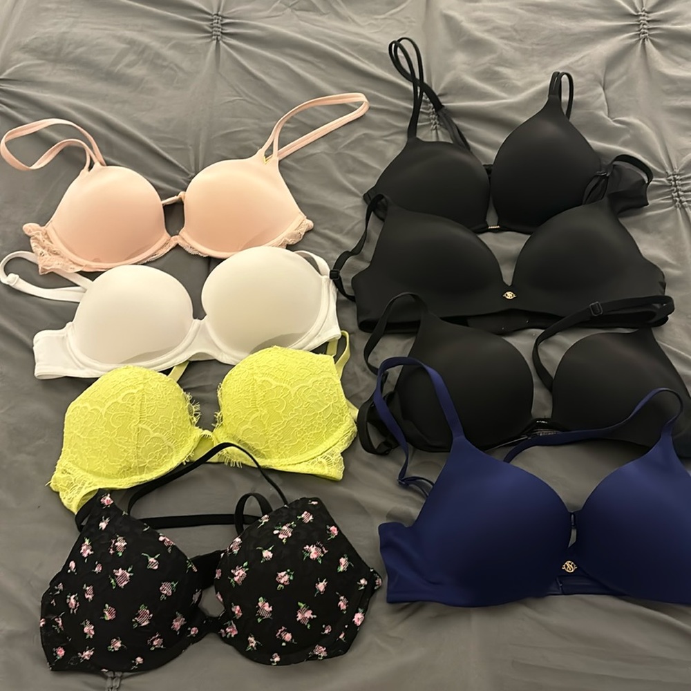 8 Victoria Secret/PINK 34A mixed bras